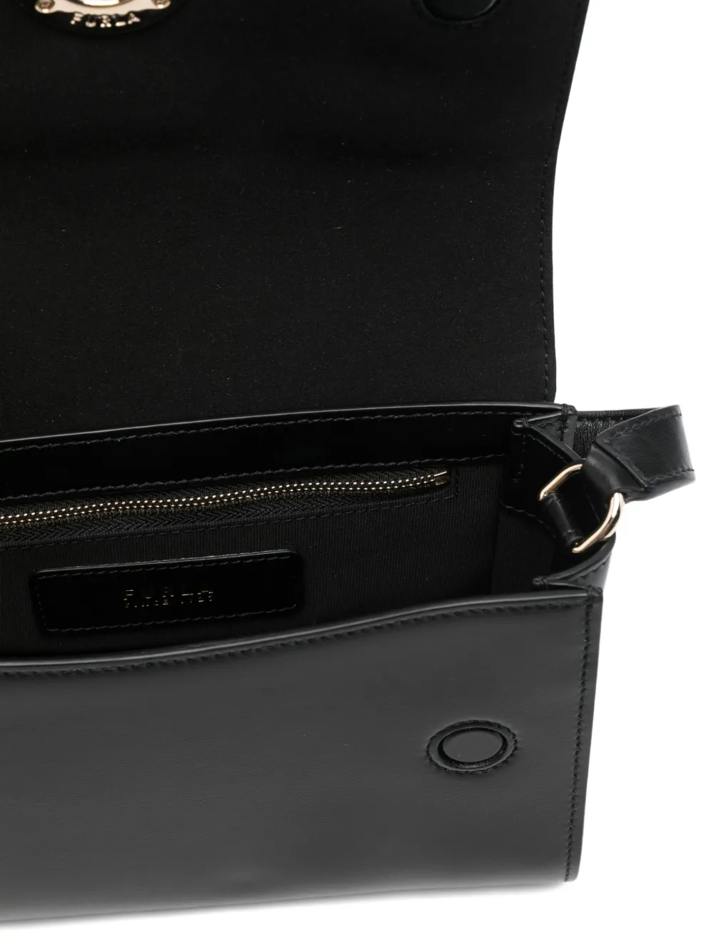 Furla Kleine Urban leren crossbodytas Zwart