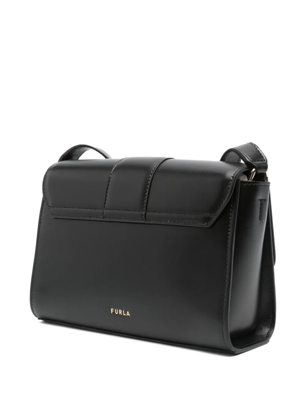 Furla Kleine Urban leren crossbodytas Zwart