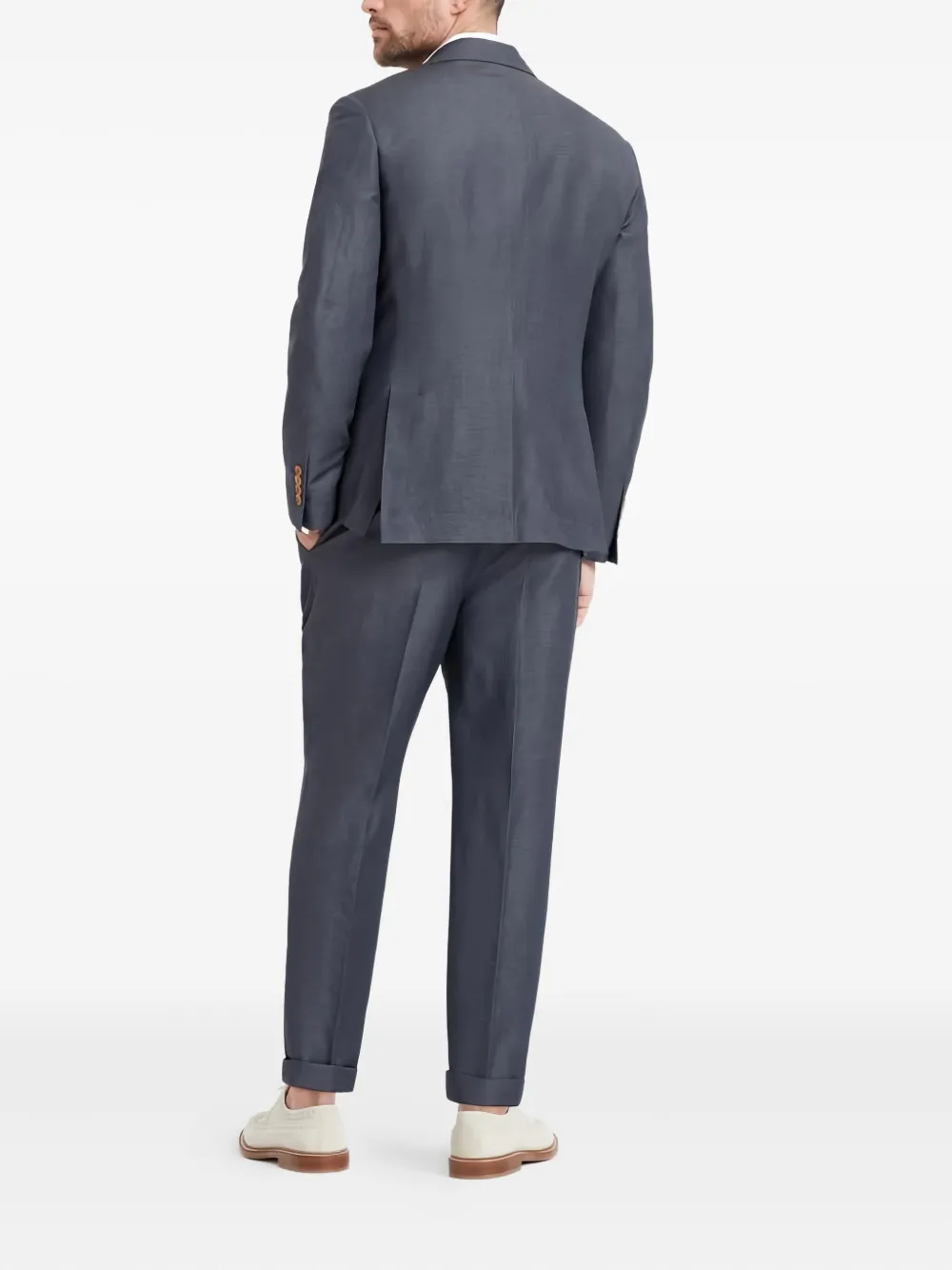 Brunello Cucinelli two-button linen suit | Single Breasted Suits | Image 2
