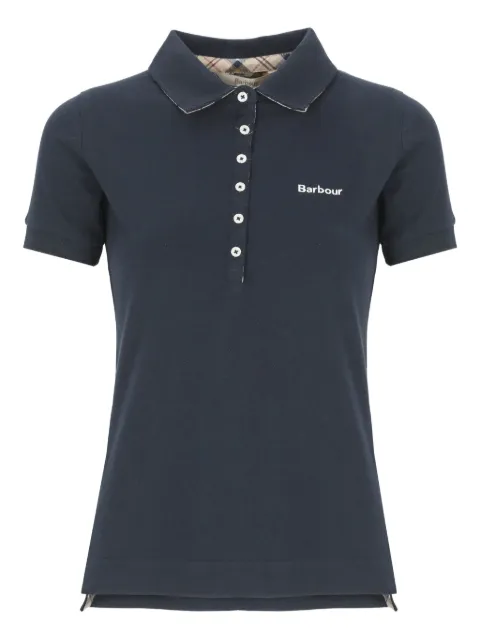 Barbour six-button embroidered-logo polo shirt