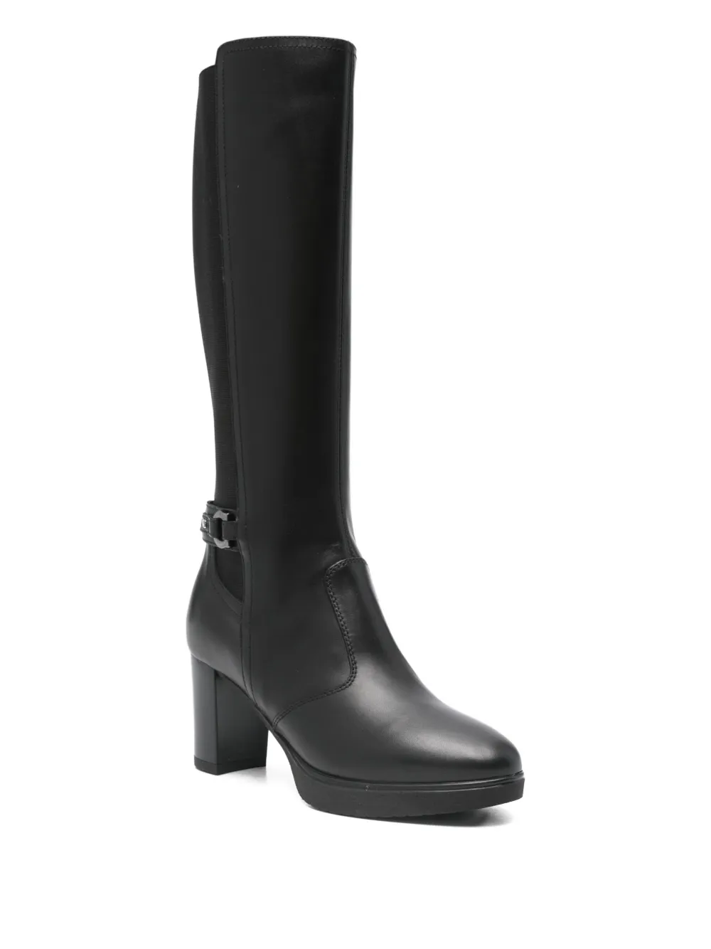 NERO GIARDINI 70mm block-heel buckle boots Black
