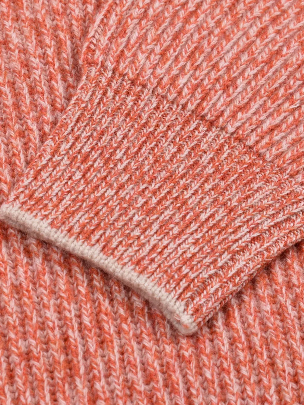 Brunello Cucinelli Geribbelde sweater met ronde hals Oranje