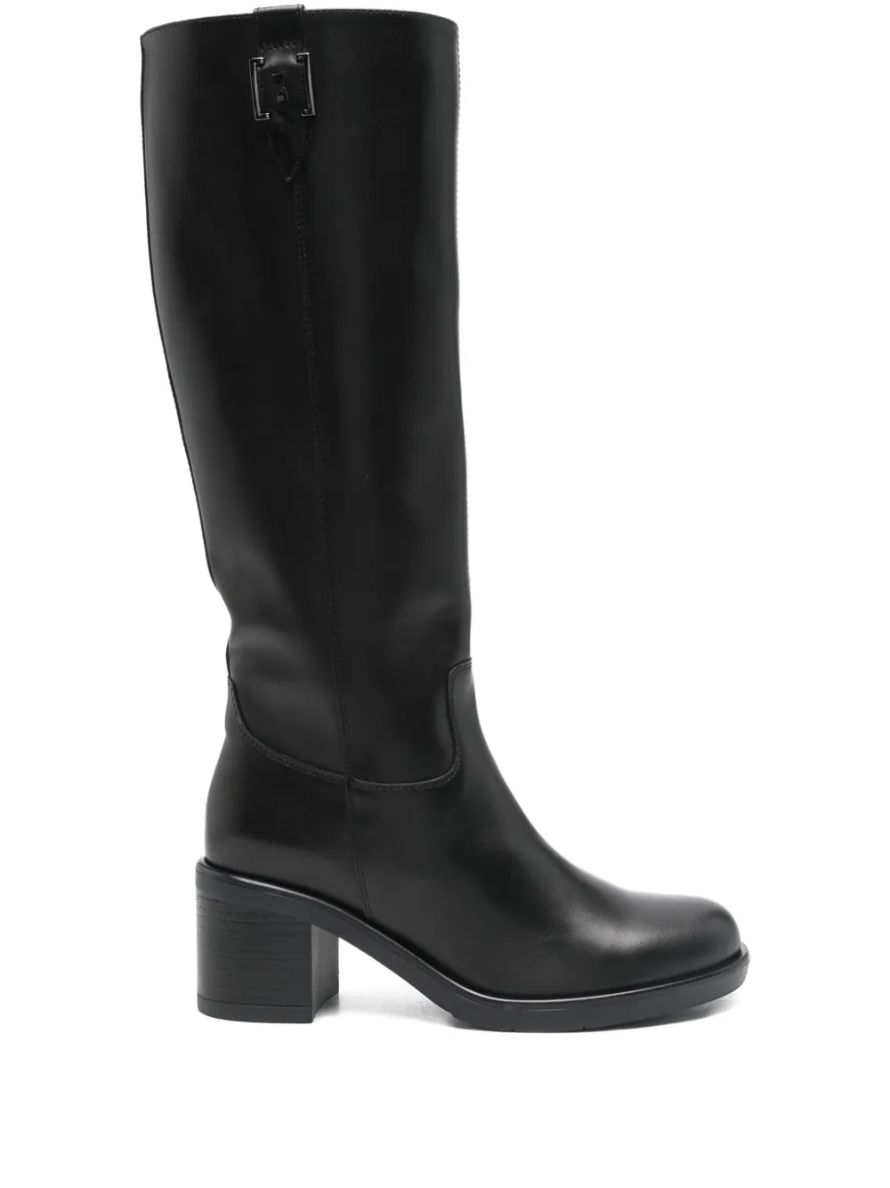 Nero Giardini 60mm Buckle-detail Block-heel Boots In Black