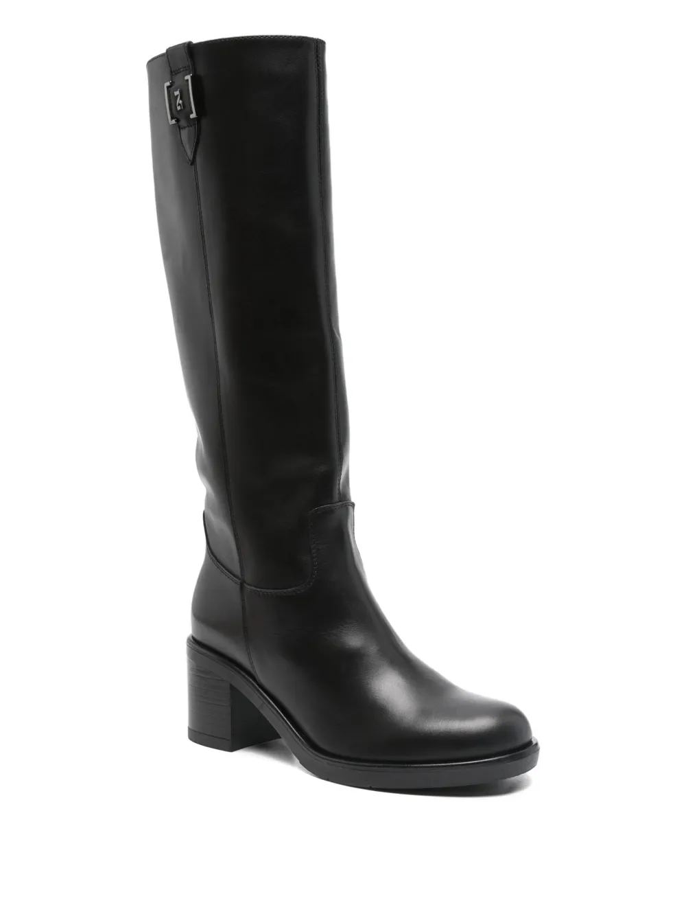 NERO GIARDINI 60mm buckle-detail block-heel boots Black
