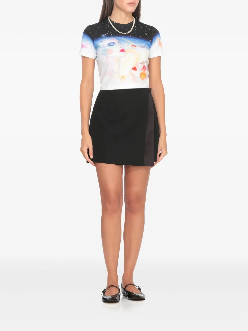 Casablanca wool wrapped skirt - Zwart