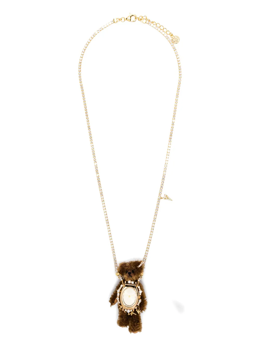 Yvmin Bear Watch Necklace In Gold
