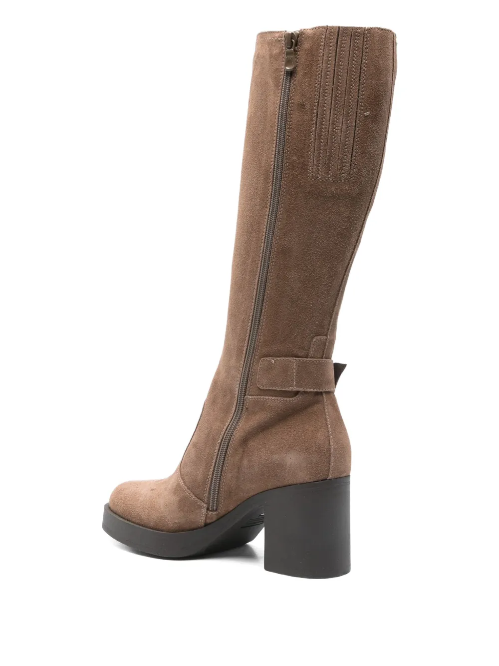 NERO GIARDINI 75mm buckle-detail calf-leather boots Neutrals