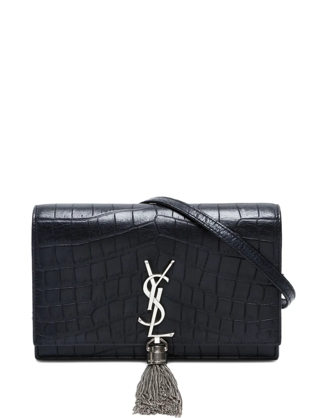 2010-2020s Kate Tassel crocodile-effect crossbody bag