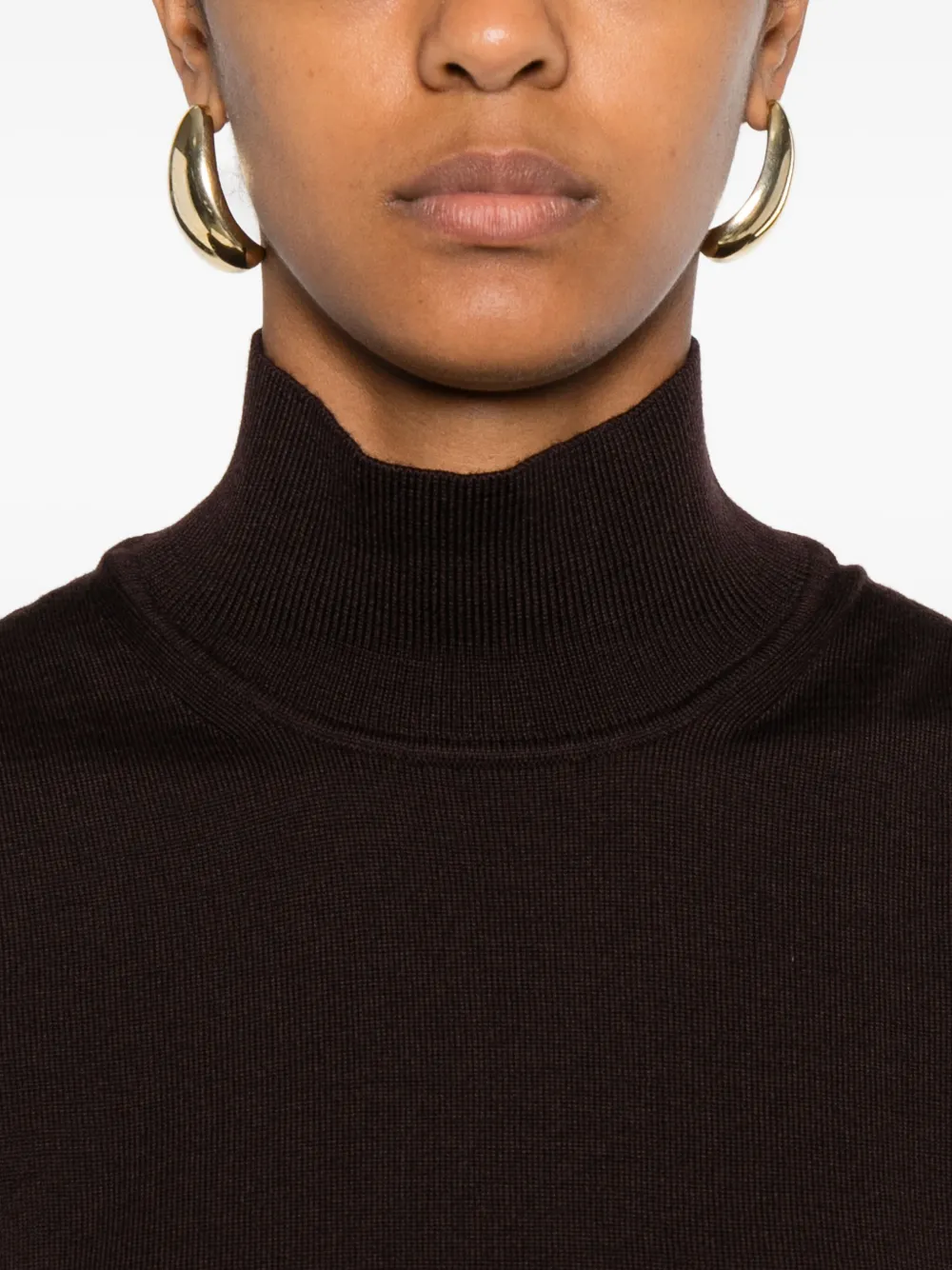 Alpha Studio High-neck Sleeveless Top In Brown