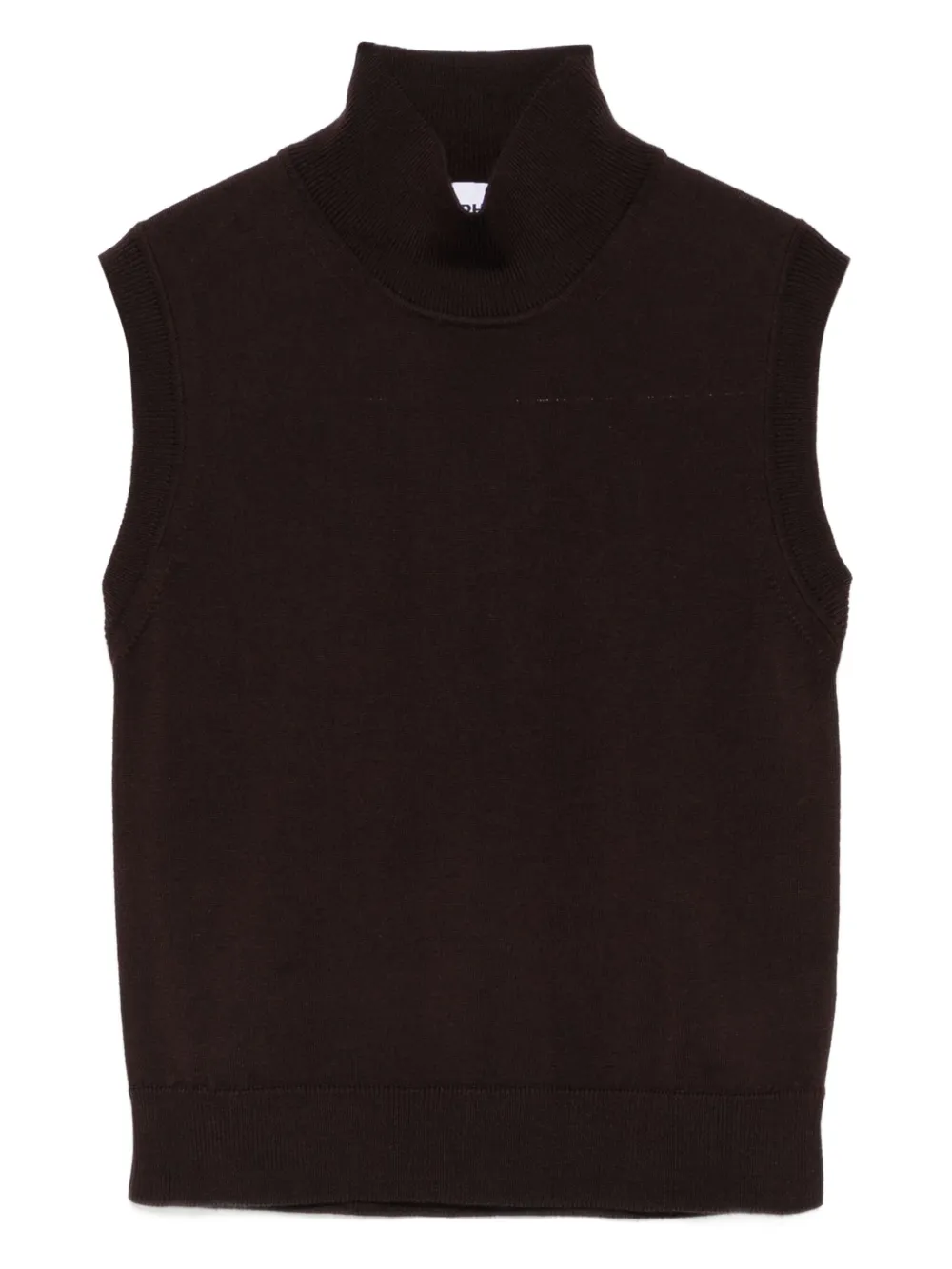 ALPHA STUDIO high-neck sleeveless top | Brown | Image 1