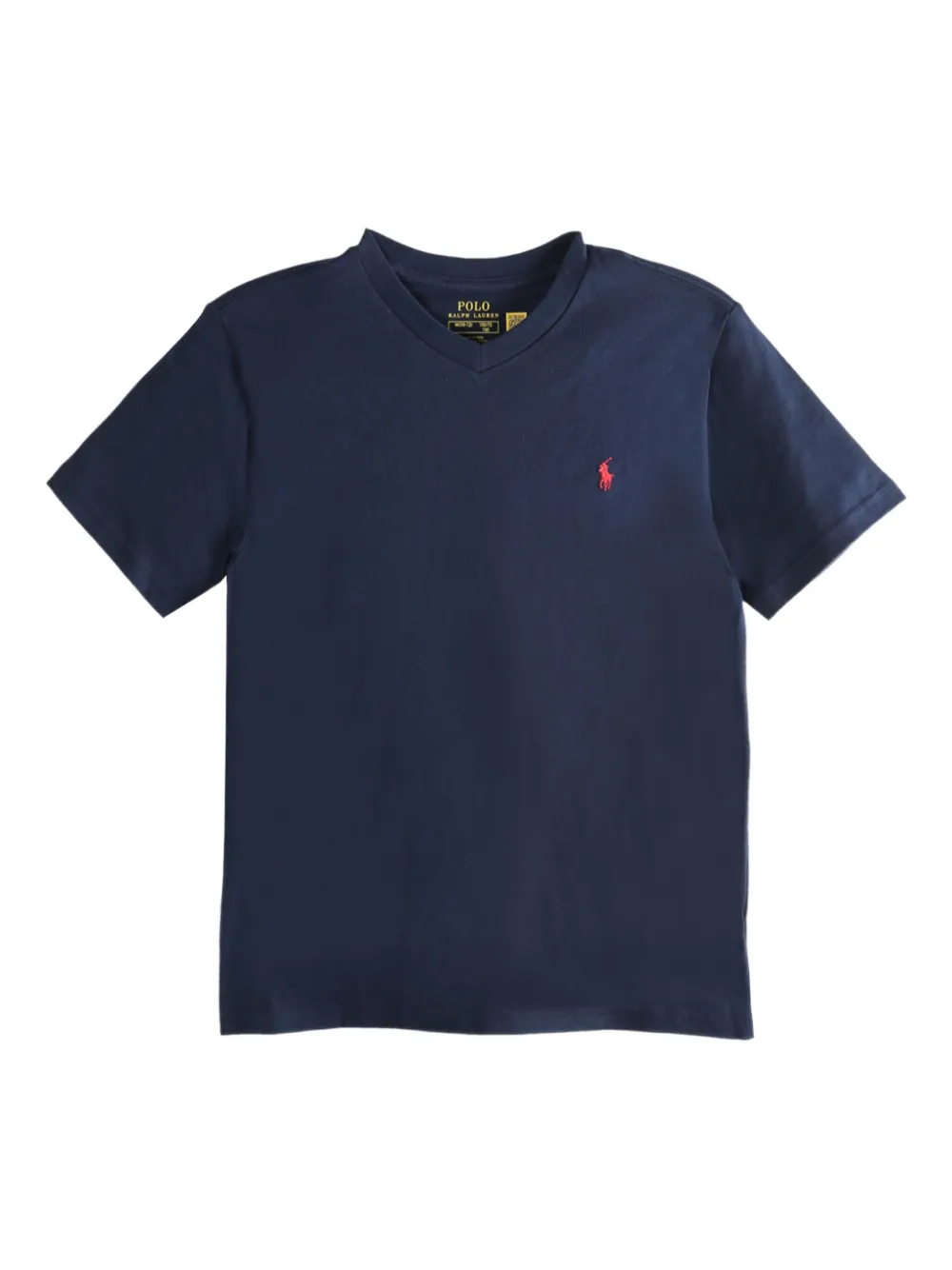 POLO RALPH LAUREN KIDS V-neck short-sleeve T-shirt Blauw