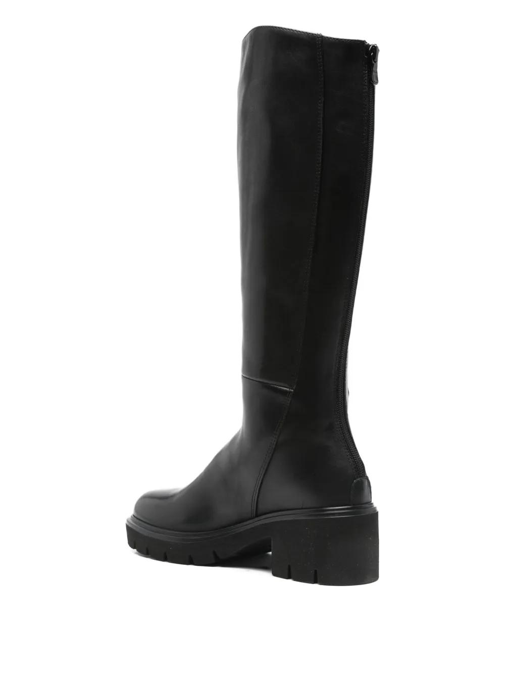 NERO GIARDINI 50mm zip-detail block-heel boots Black