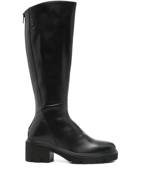 NERO GIARDINI 50mm zip-detail block-heel boots