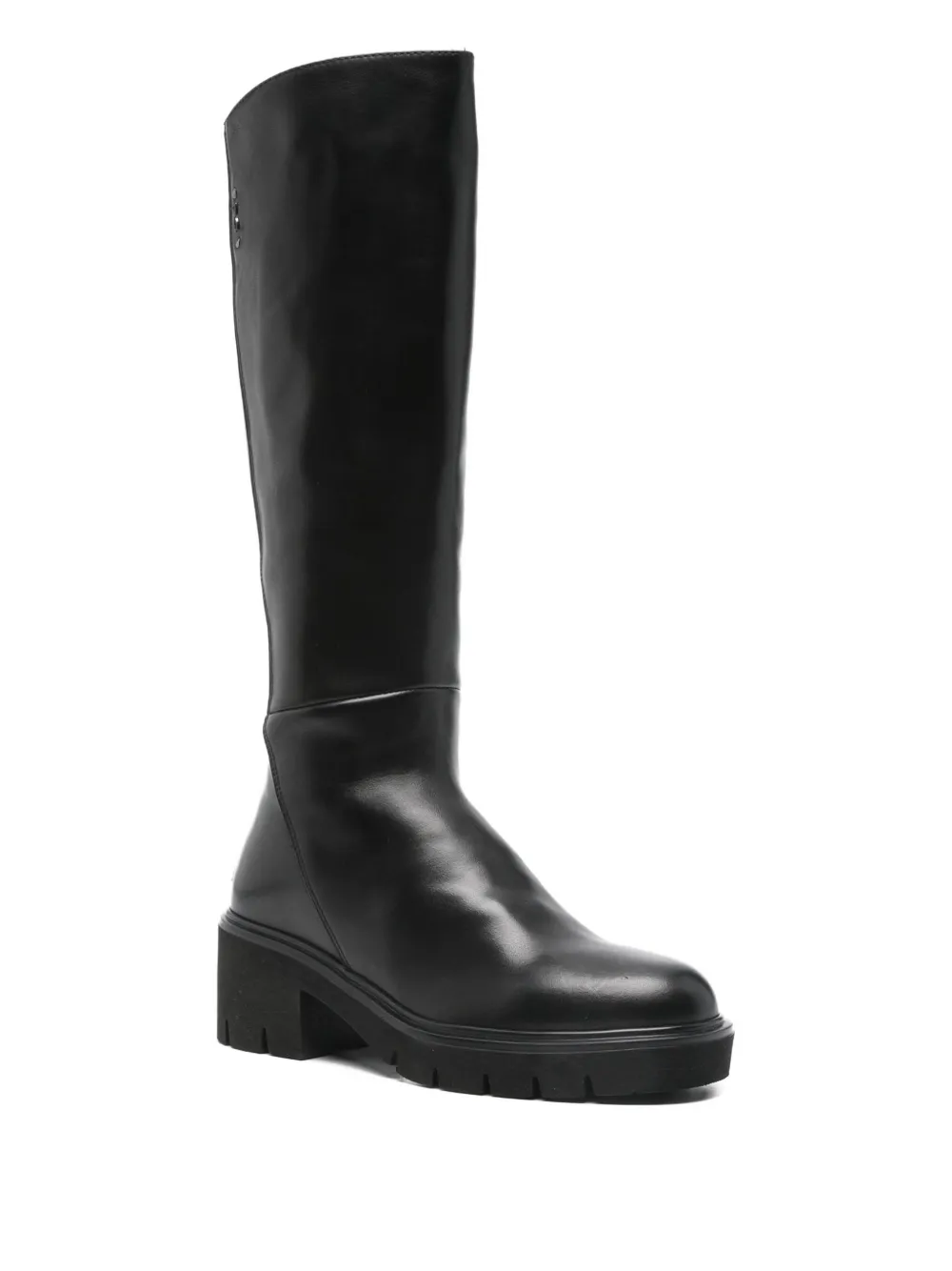 NERO GIARDINI 50mm zip-detail block-heel boots Black