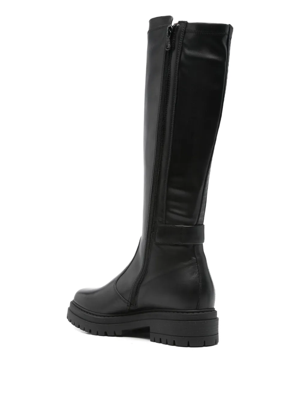 Nero Giardini 40mm Leather Zip-detail Boots In Black