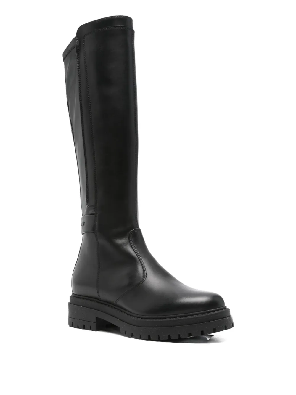 Nero Giardini 40mm Leather Zip-detail Boots In Black