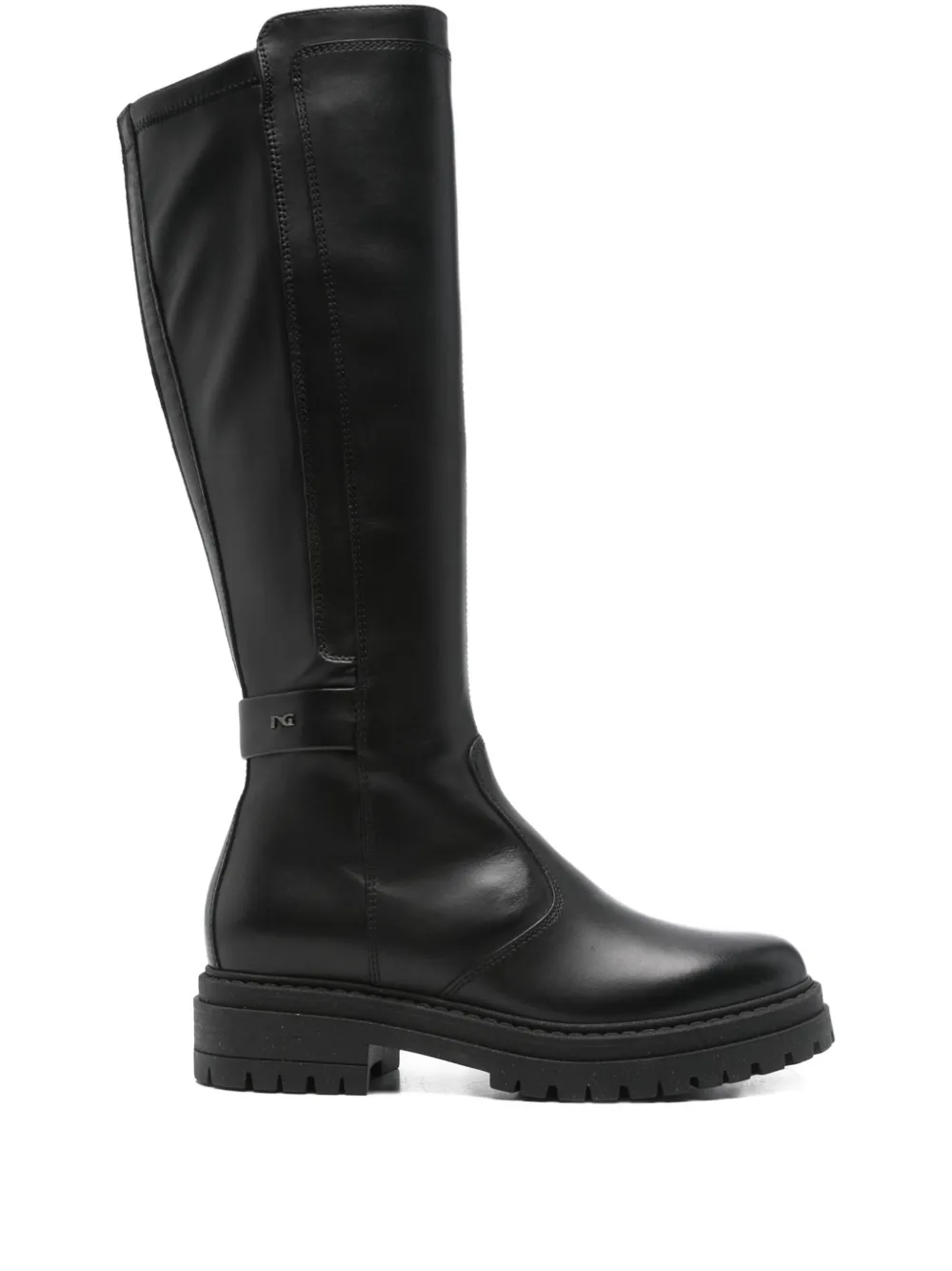 Nero Giardini 40mm Leather Zip-detail Boots In Black