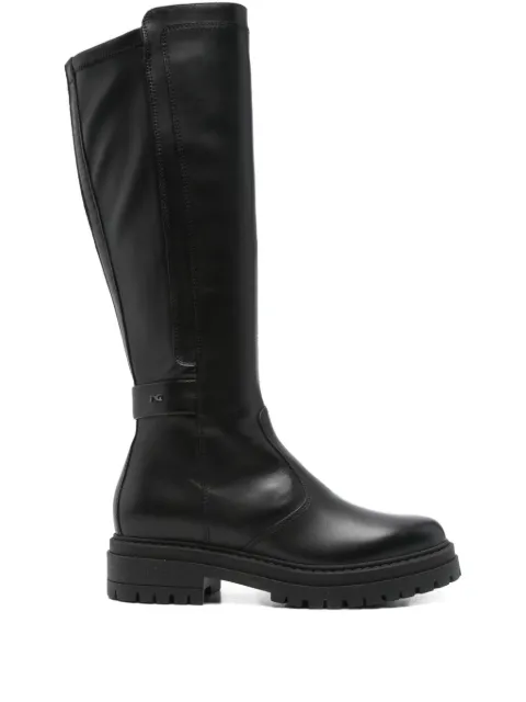 NERO GIARDINI 40mm leather zip-detail boots