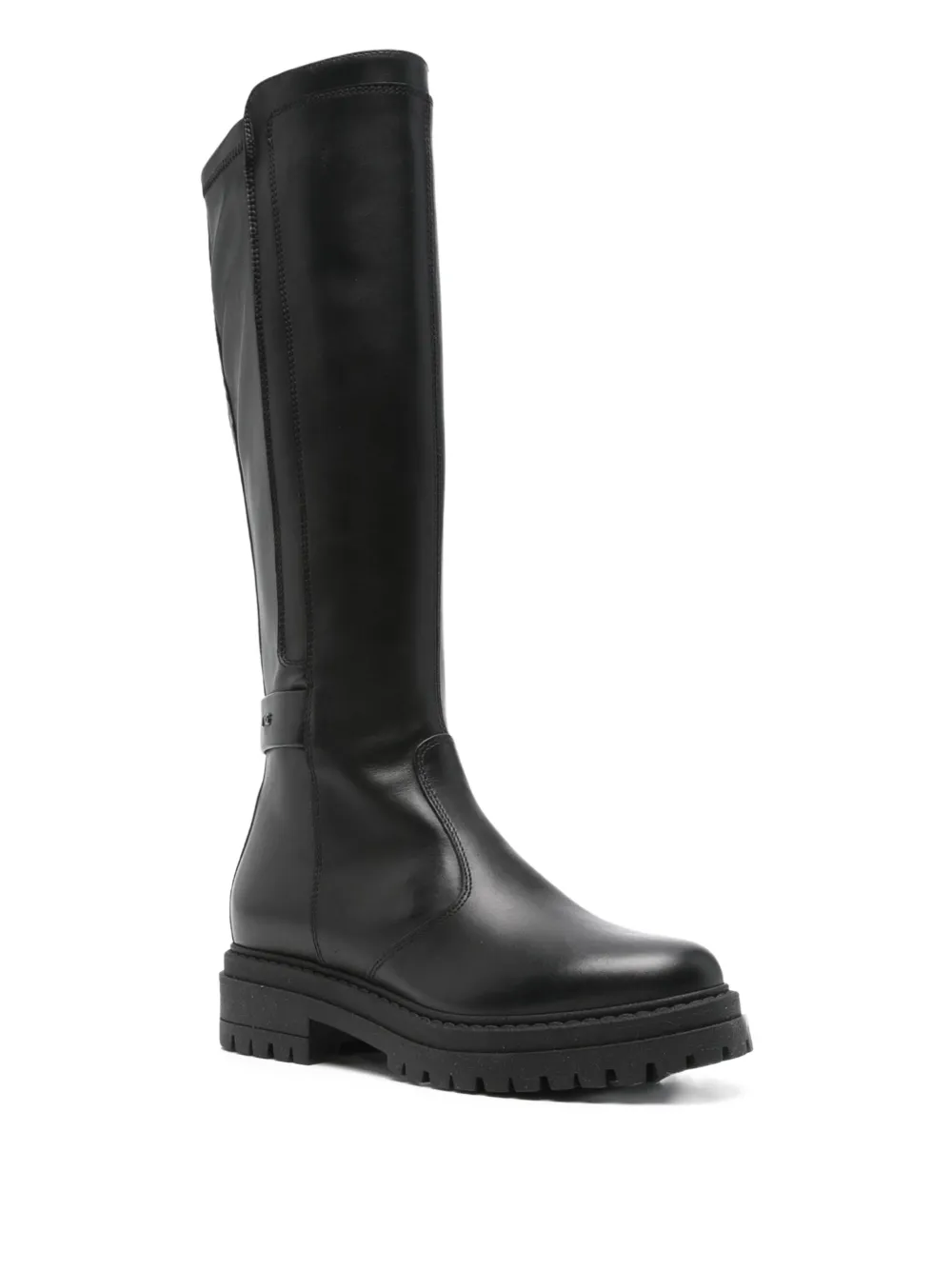 NERO GIARDINI 40mm leather zip-detail boots Zwart