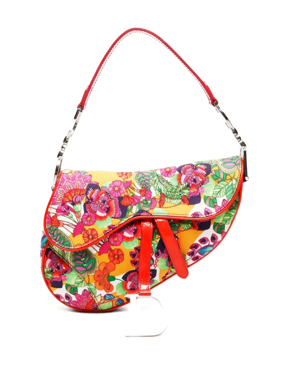 2000s Saddle floral-pattern shoulder bag