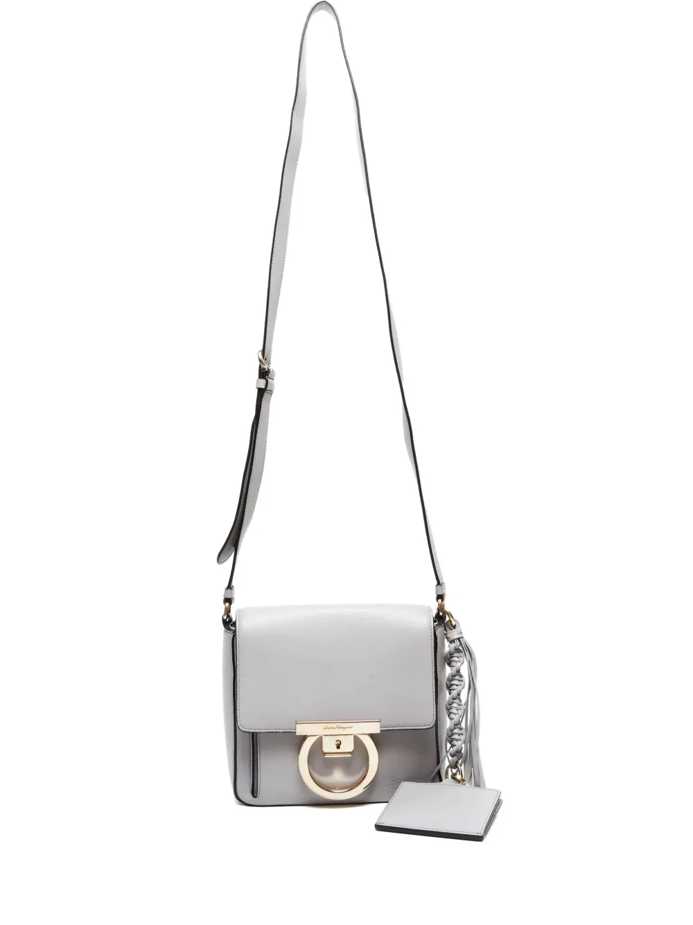 2000-2020s Gancini leather tassel shoulder bag