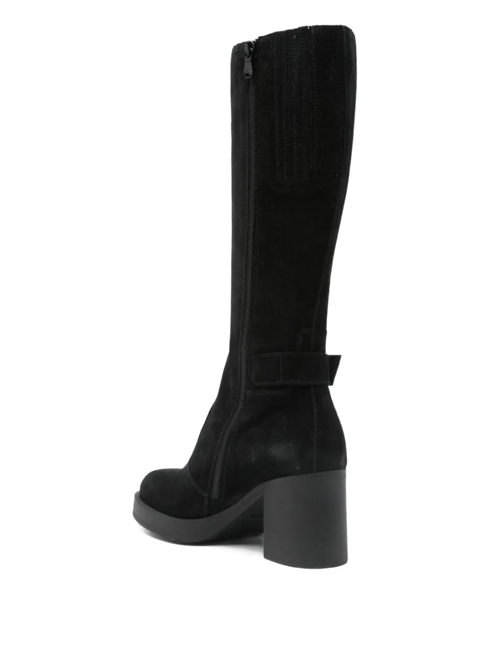 NERO GIARDINI 75mm buckle-detail block-heel boots Black