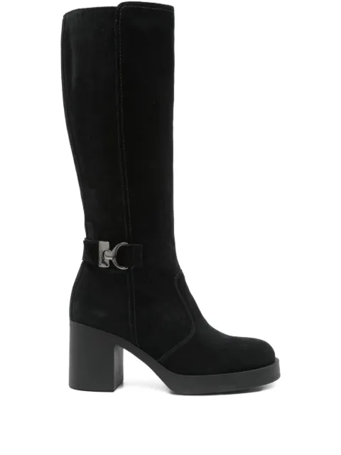 NERO GIARDINI 75mm buckle-detail block-heel boots