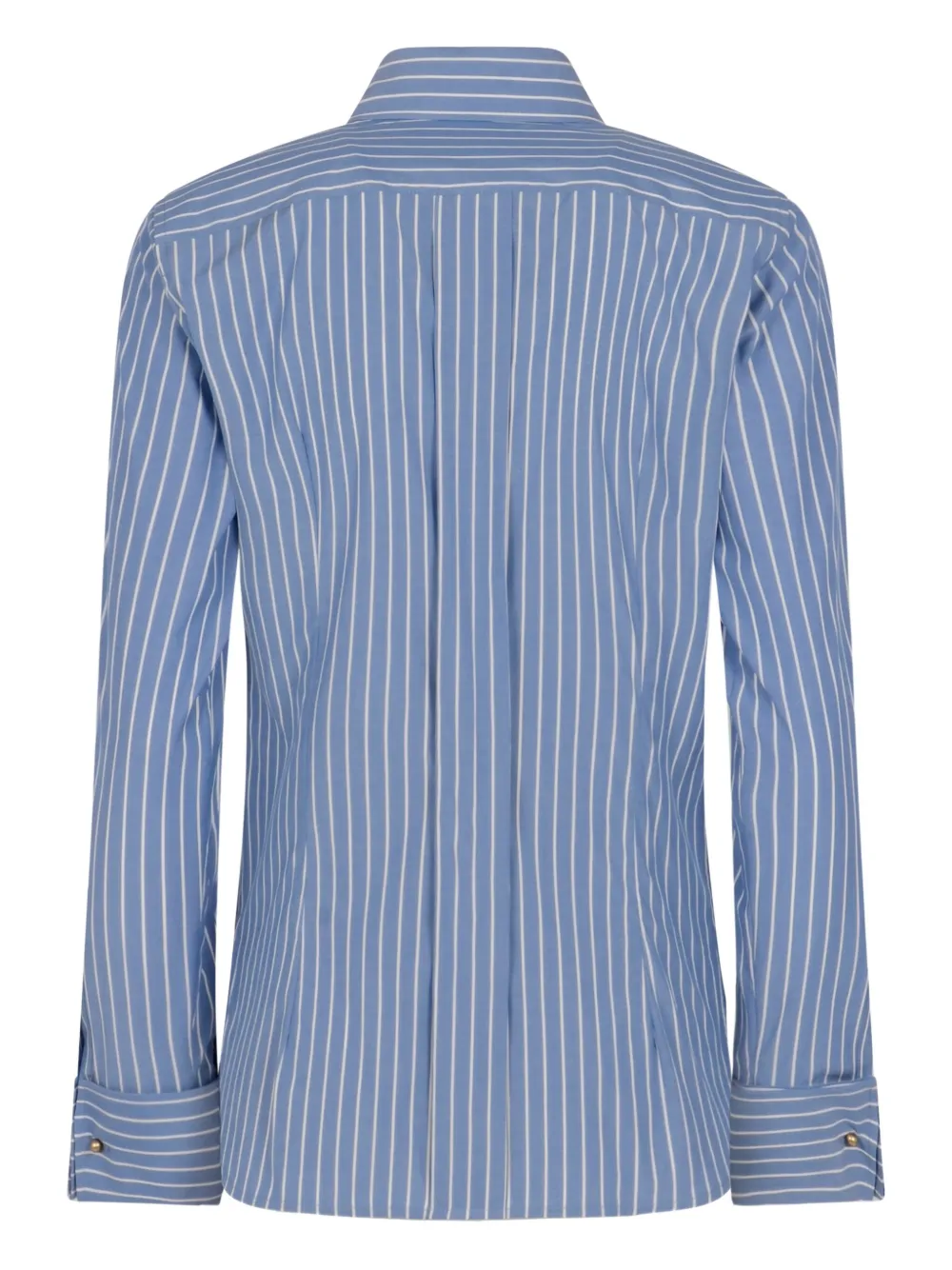 Max Mara striped cuff cotton shirt - Blauw