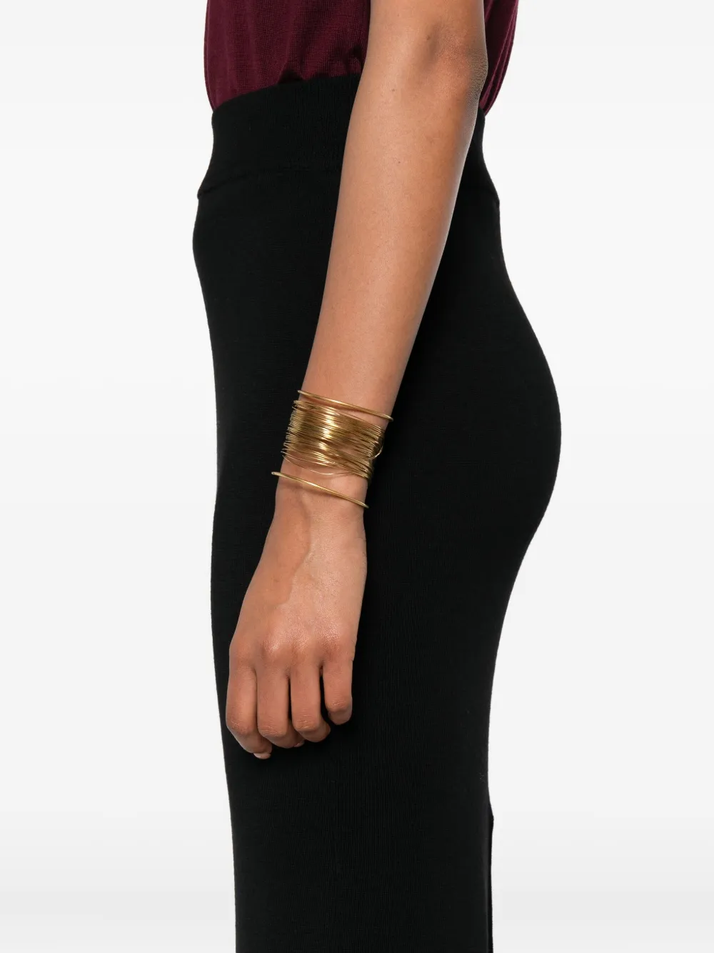 ALPHA STUDIO Wollen midi-rok Zwart