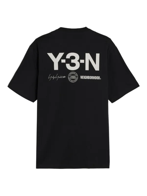 Y-3 x Neighborhood Graphic T-shirt | Black | FARFETCH