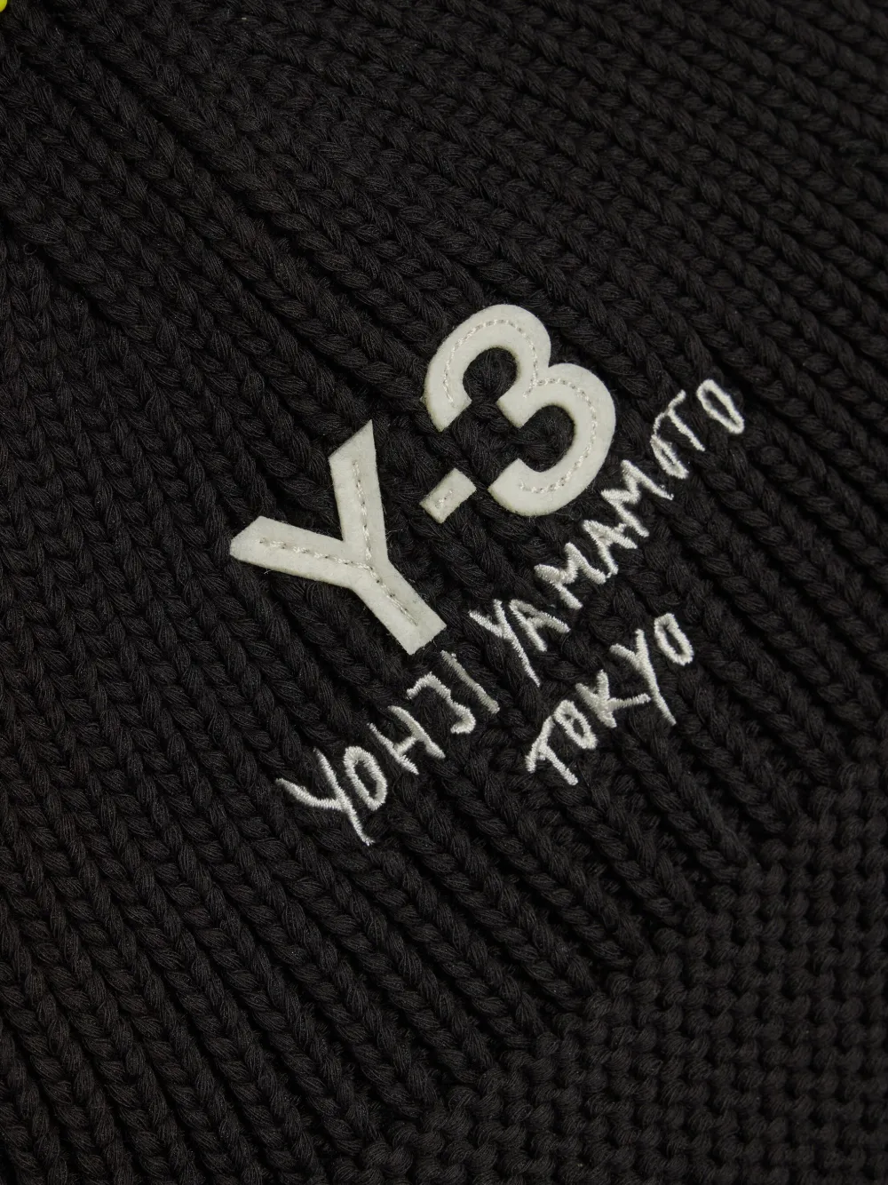 Y-3 Knit Embroidered Bucket Hat In Black