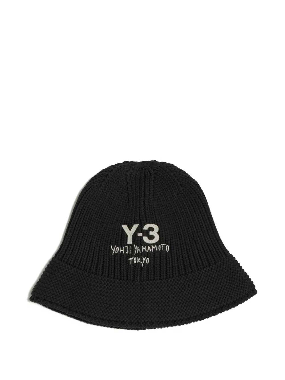 Y-3 Knit Embroidered Bucket Hat In Black