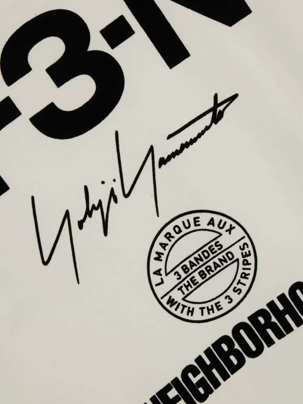 Y-3 x Neighborhood T-shirt met logoprint en lange mouwen Beige