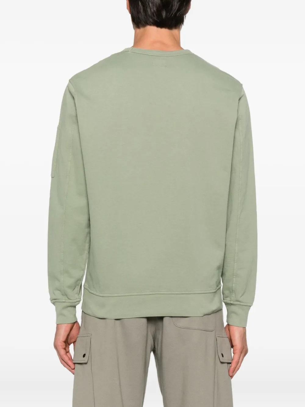 C.P. Company Katoenen sweater met Lens-zak Groen