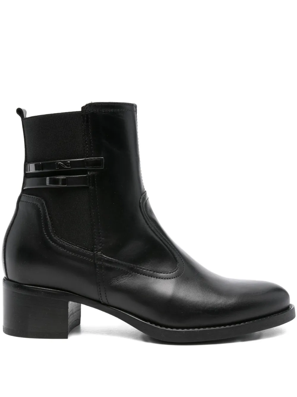 NERO GIARDINI 40mm buckle-detail leather boots Black