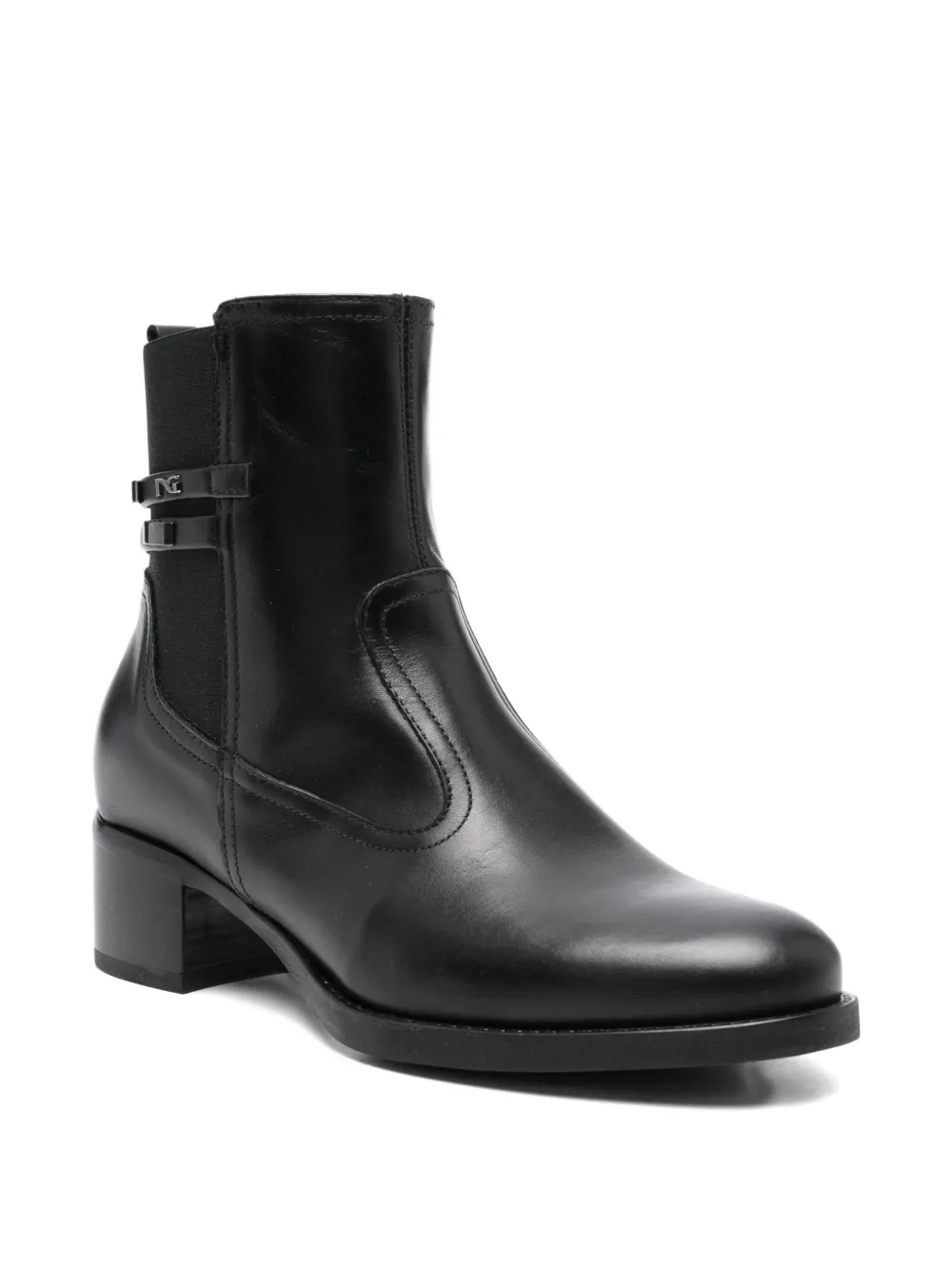 NERO GIARDINI 40mm buckle-detail leather boots Black