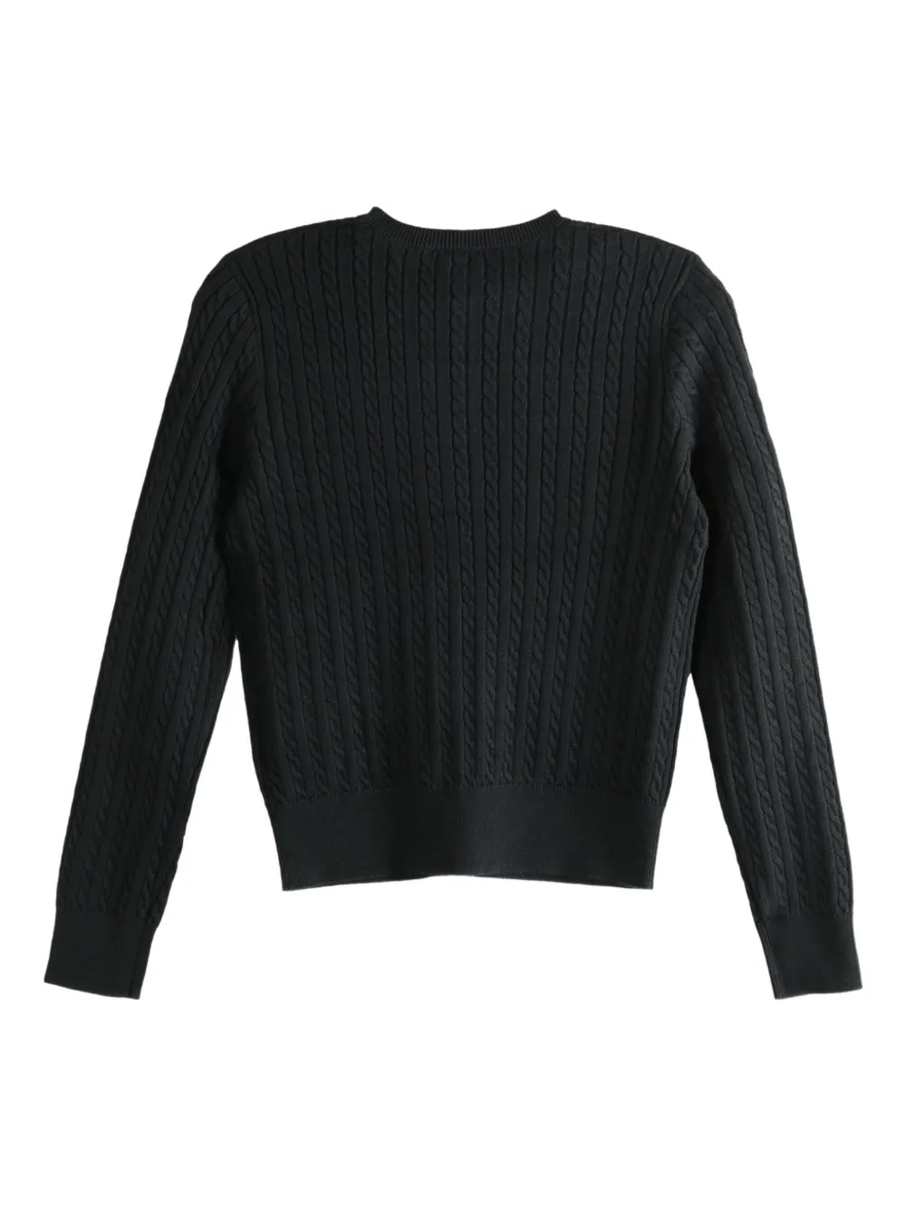 POLO RALPH LAUREN KIDS cable-knit cardigan Zwart