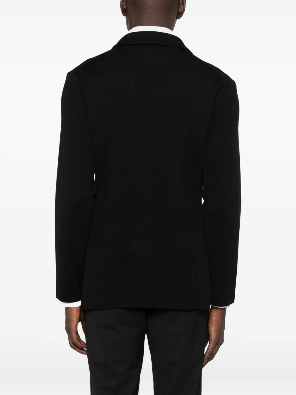 Lardini Patch-pockets Wool Blazer In Black