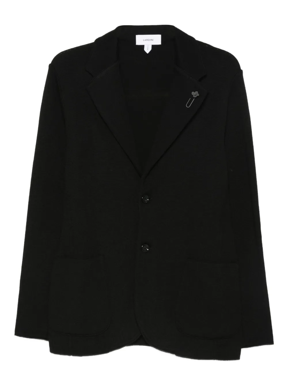 Lardini Wollen blazer met opgestikte zak Zwart