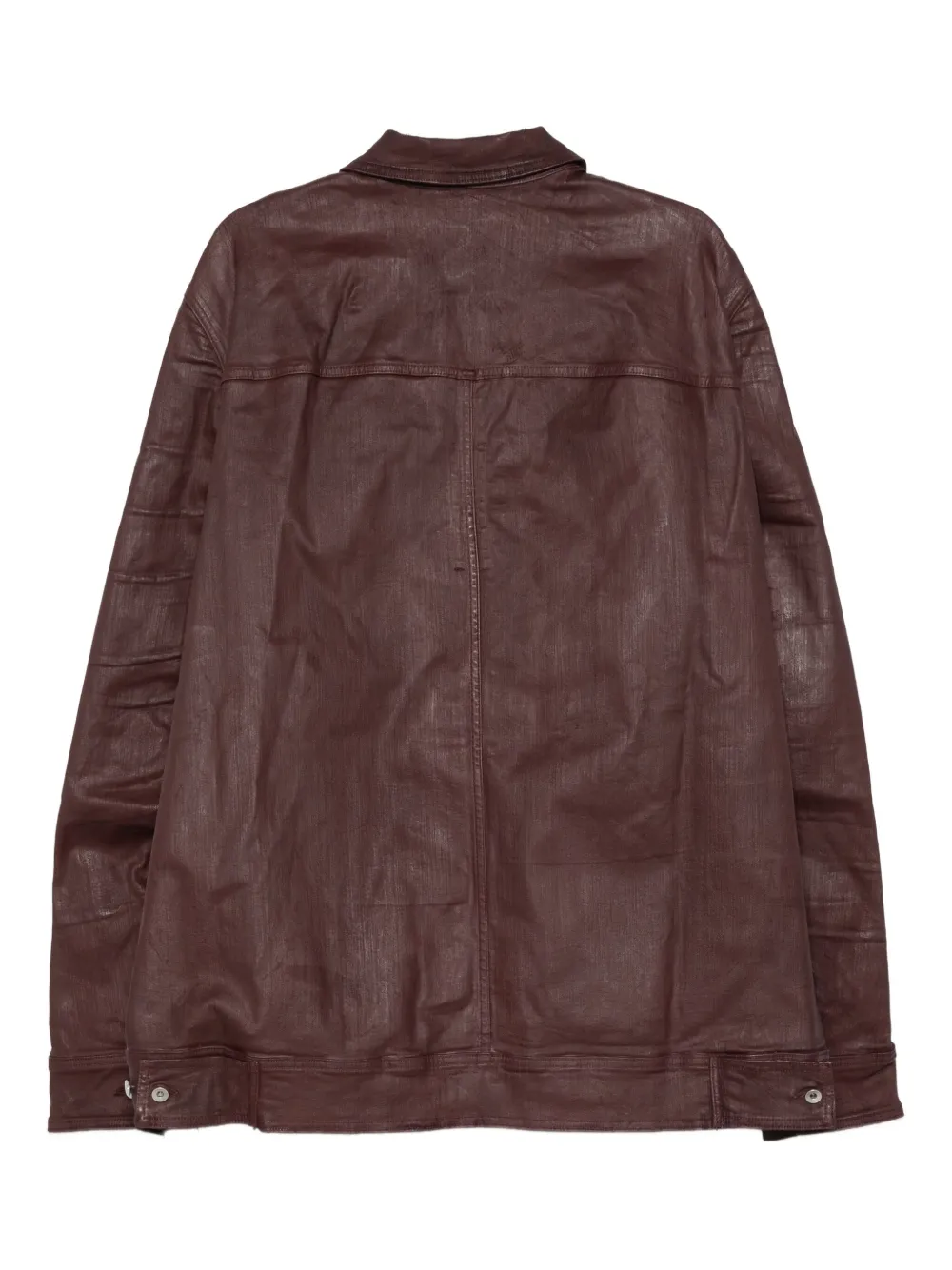 Rick Owens DRKSHDW Shirtjack met knoopsluiting en gewaxt-effect Rood