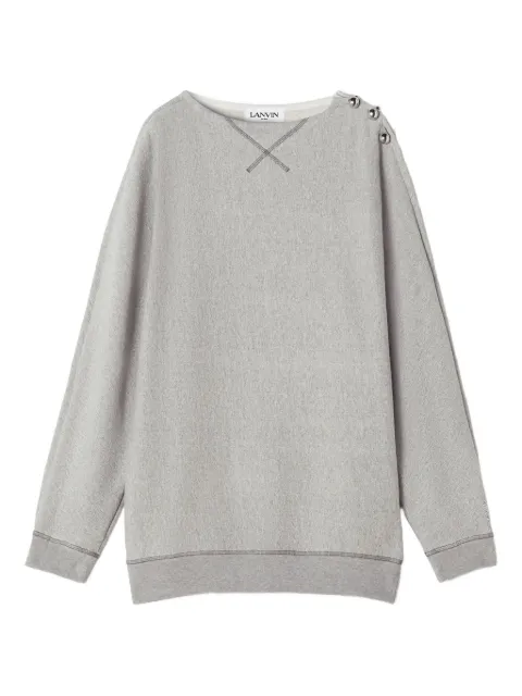 Lanvin button-detailed boat-neck sweater