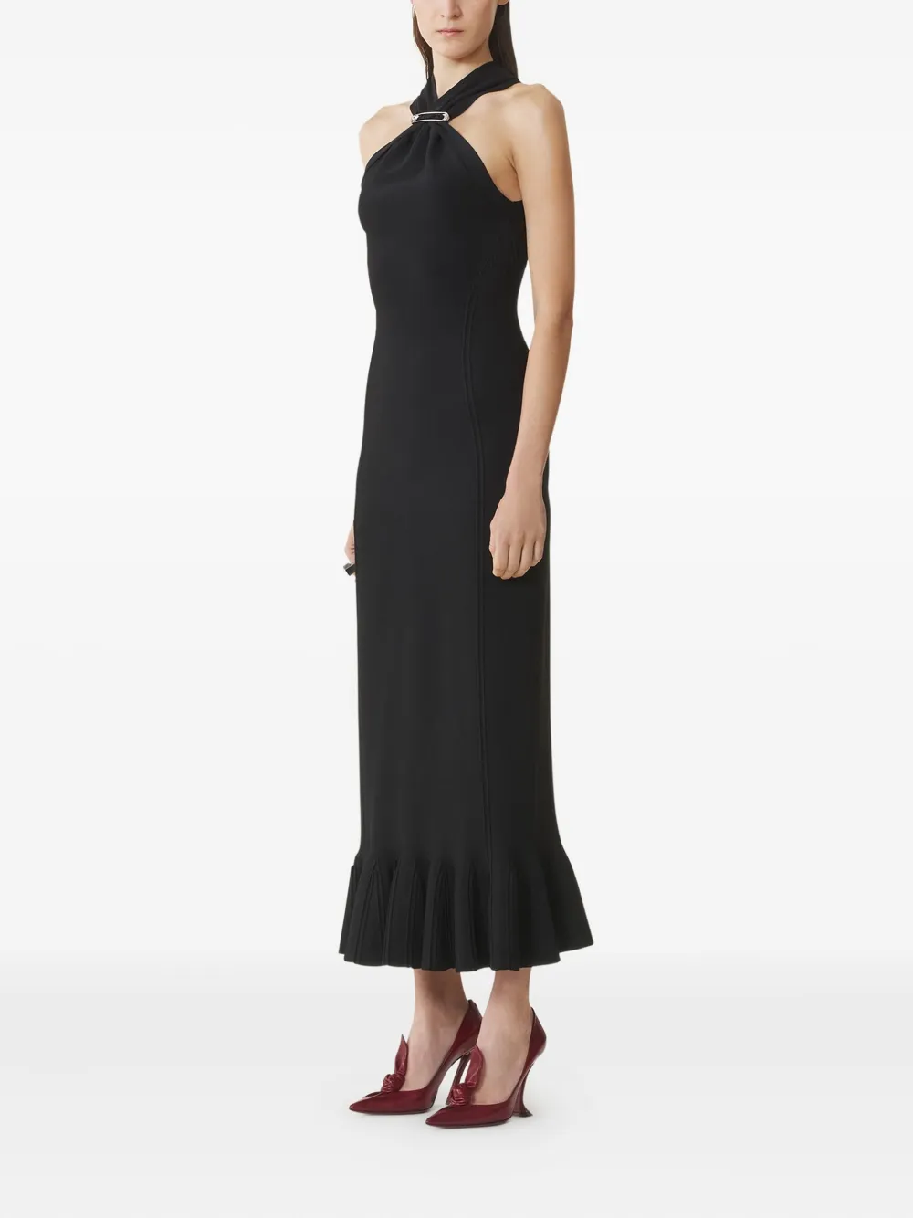 Lanvin Midi-jurk met halternek Zwart