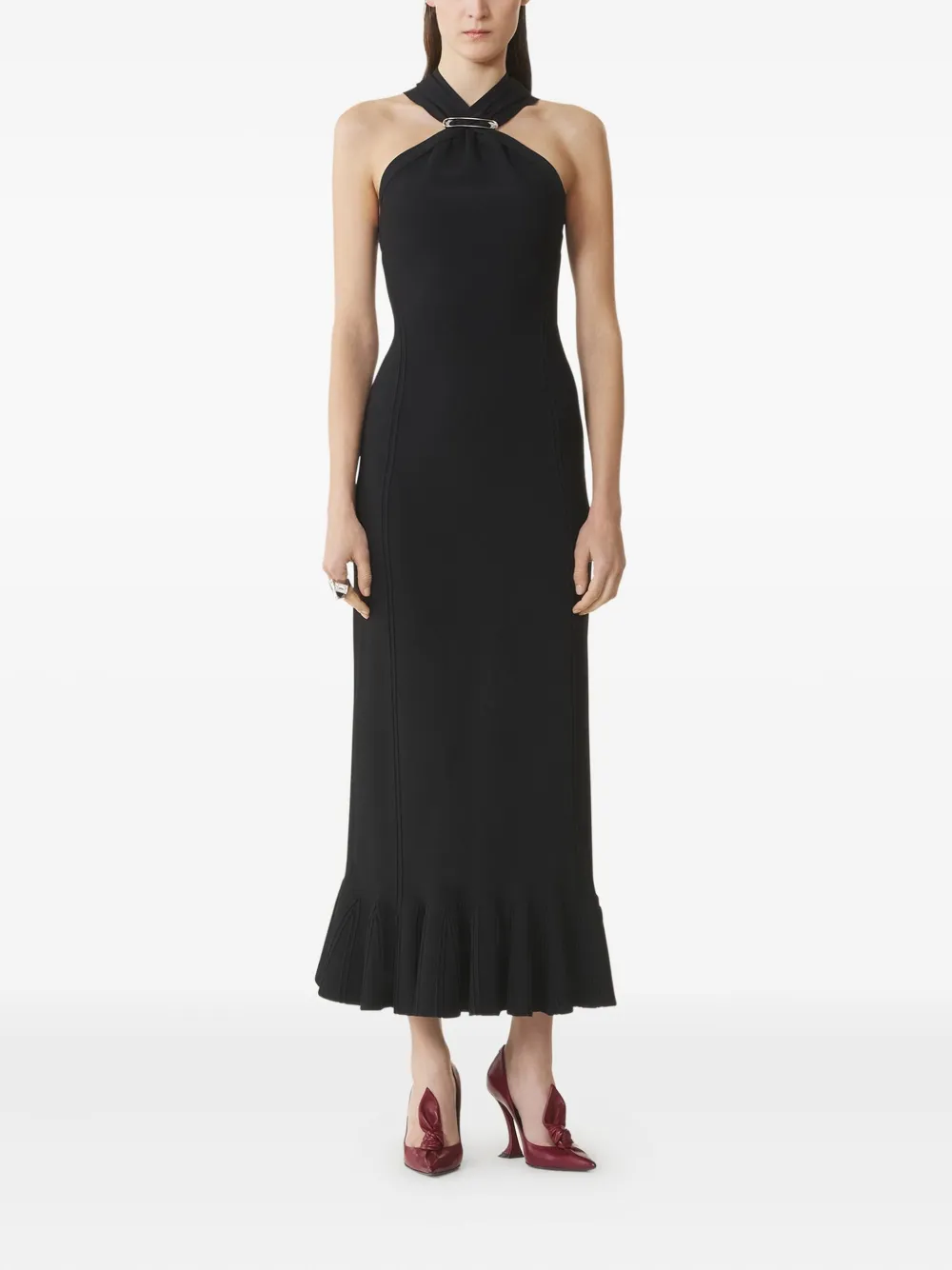 Lanvin Midi-jurk met halternek - Zwart