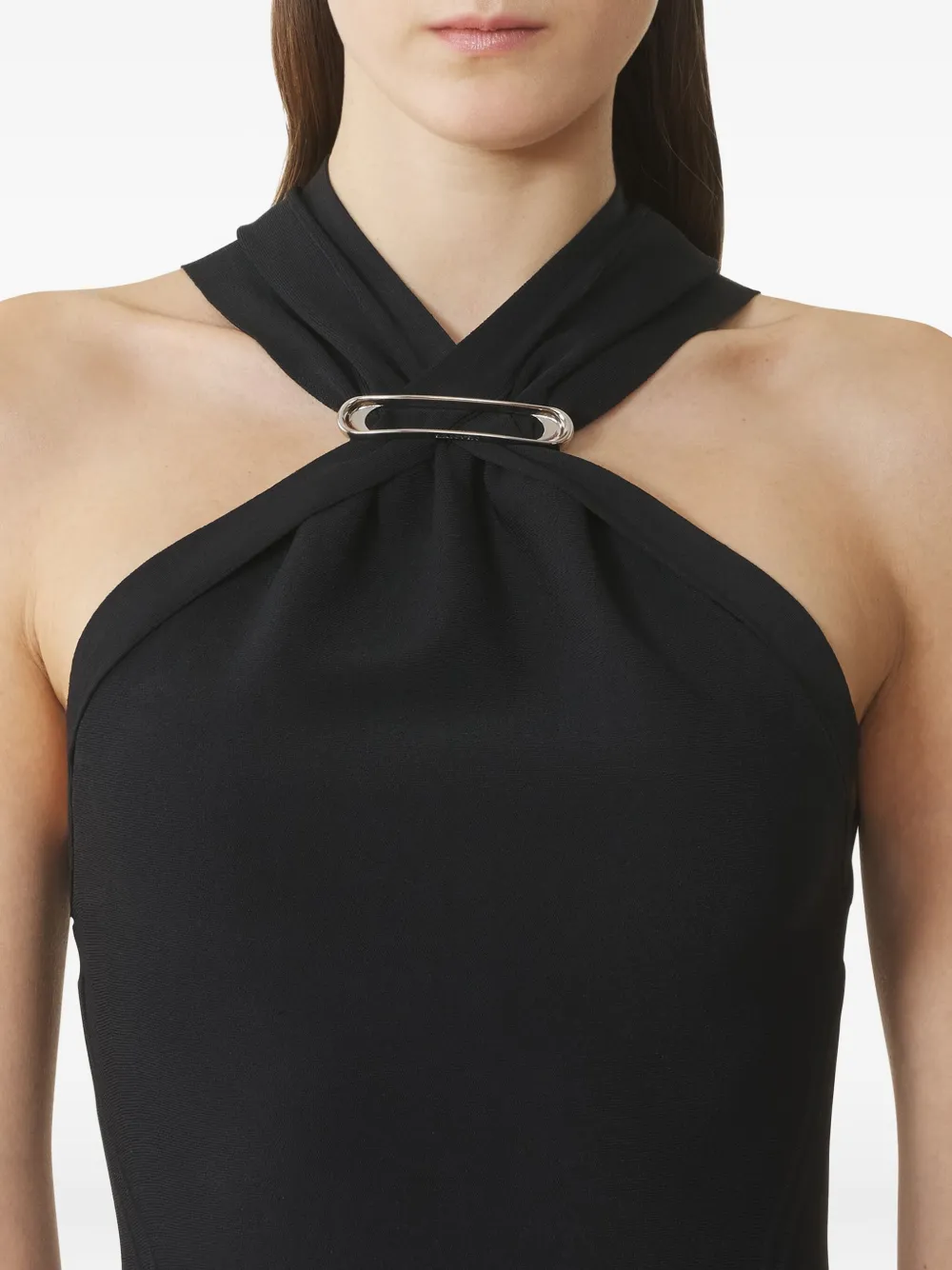 Lanvin Midi-jurk met halternek Zwart
