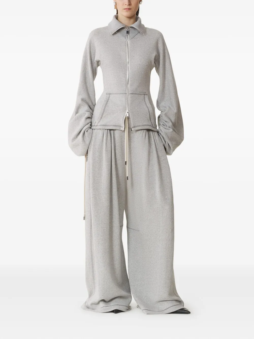 Lanvin Broek met trekkoord - Grijs