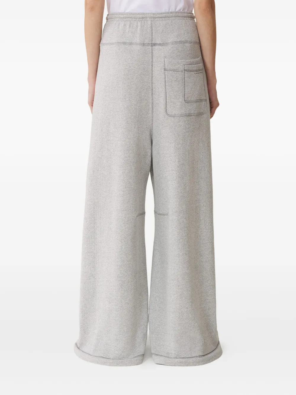 Lanvin Pleated Drawstring Trousers In Gray