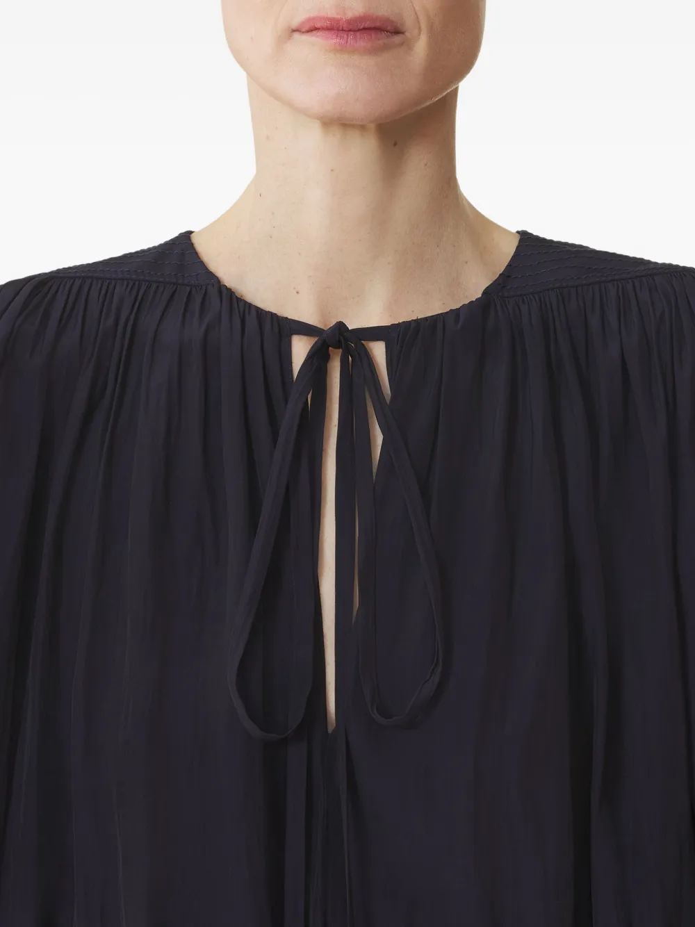 Lanvin Midi Dress In Charmeuse In Gray