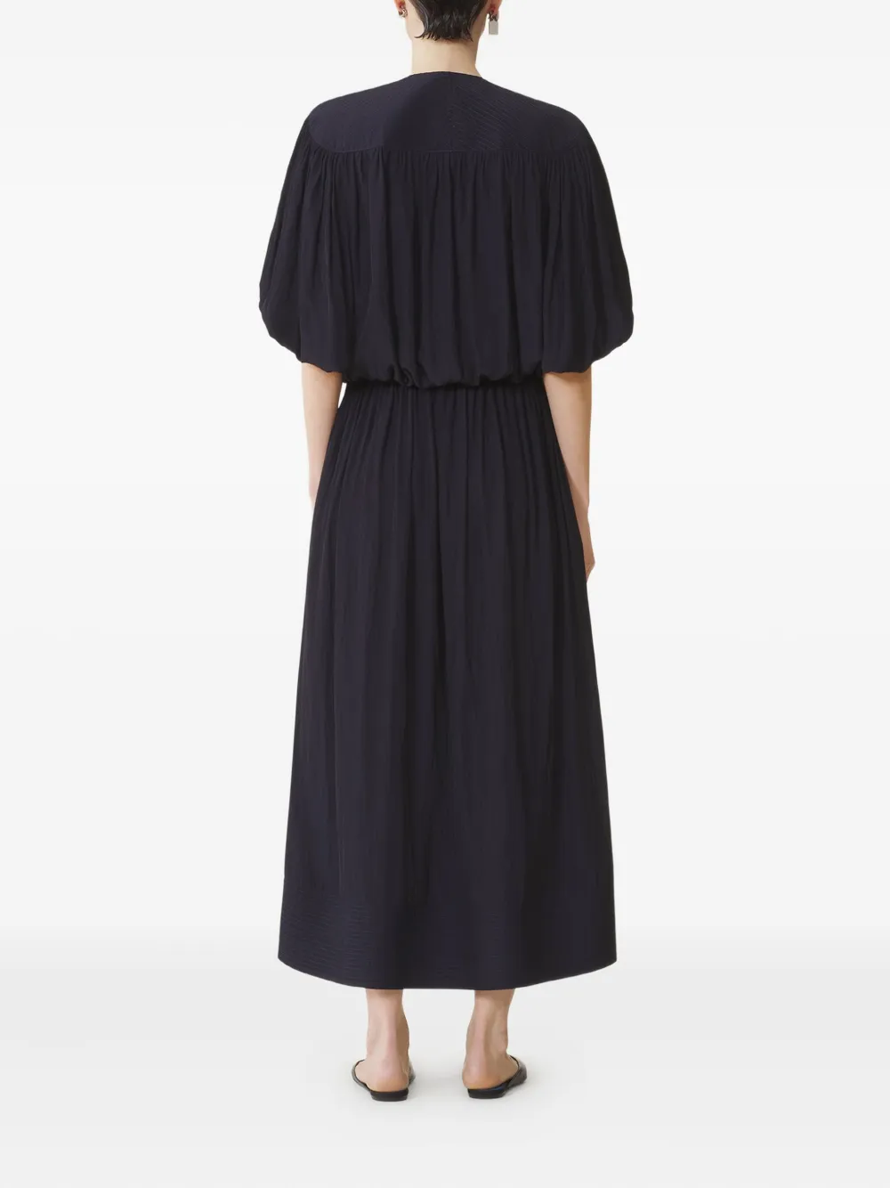 Lanvin Midi Dress In Charmeuse In Gray