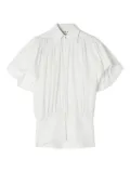 Lanvin puffed-sleeve cotton blouse - White