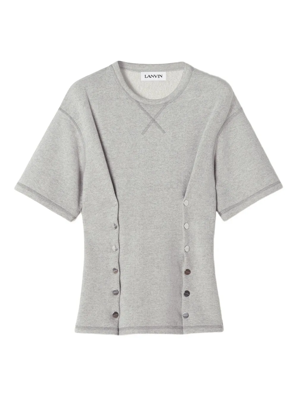Lanvin button-detailed short-sleeve top | Grey | Image 1